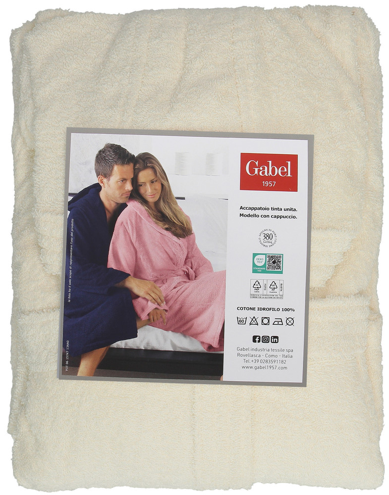 Accappatoio Unisex Con Cappuccio M Beige Gabel - Foto 1