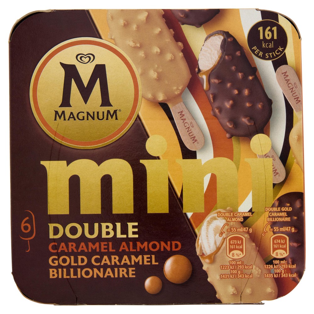 6 Magnum Mini Double Caramel Almond & Gold Caramel - Foto 1