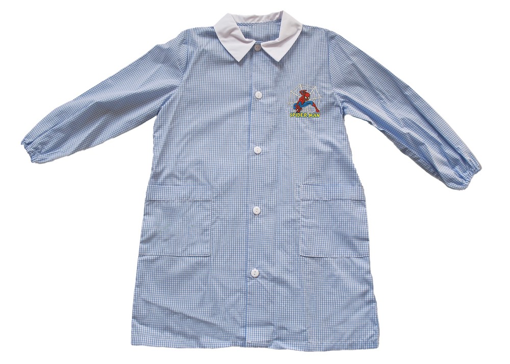 Grembiule Asilo Bambino 3 Anni Vichy Azzurro - Foto 1
