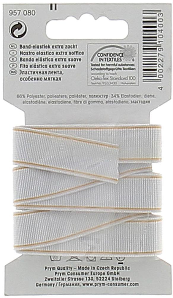 Nastro Elastico Extra Soffice Bianco Mm.15 X Mt.2 Prym - Foto 2