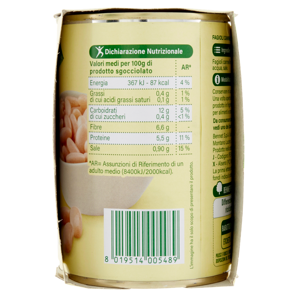 Fagioli Cannellini Lessati 3x250g Bennet - Foto 2