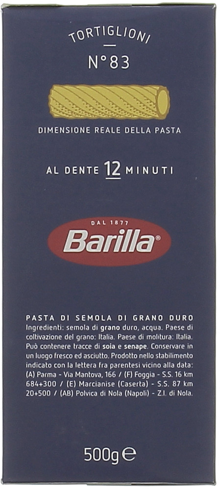 Pasta Tortiglioni N.83 100% Grano Italiano Barilla - Foto 2