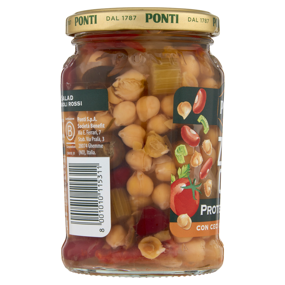 Condimento Protein Salad Con Ceci E Fagioli Rossi Zero Olio Ponti - Foto 2