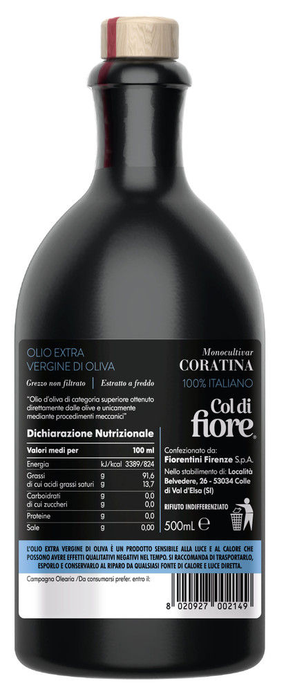 Olio Extra Vergine Oliva 100% Coratina Col Di Fiore
