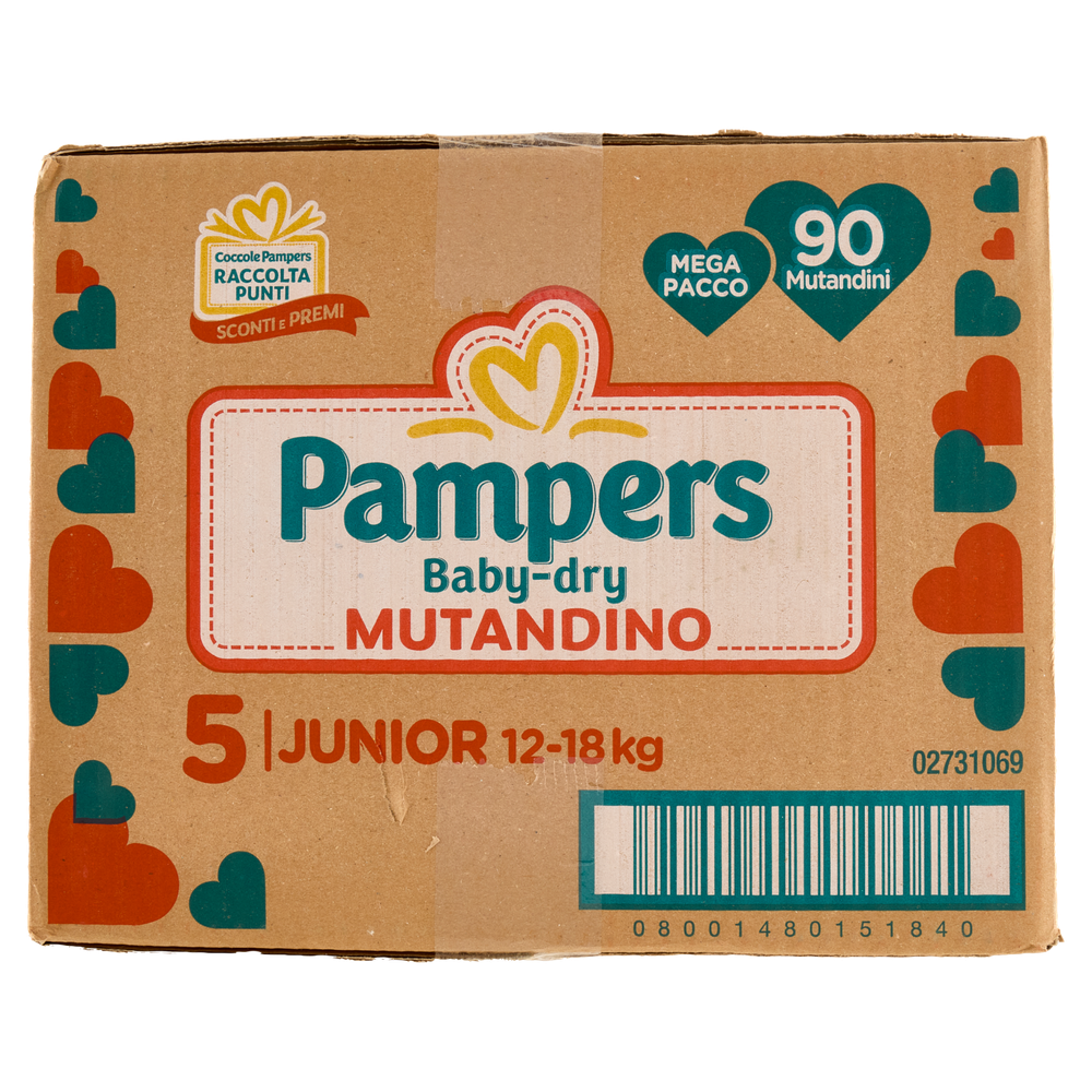 90 Pannolini Baby Dry Mutandino Junior Pampers - Foto 2