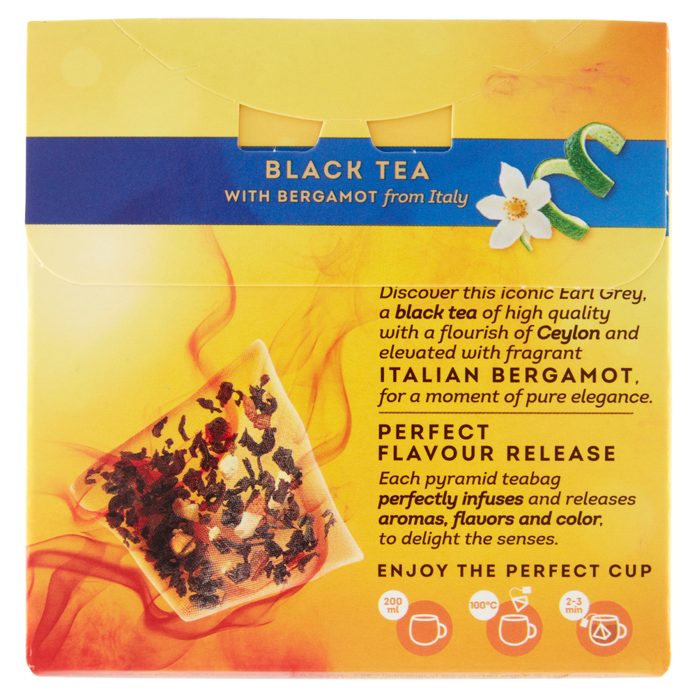 Tè Nero Earl Grey Con Bergamotto Pyramid Teabags 20x1,6g Lipton - Foto 3