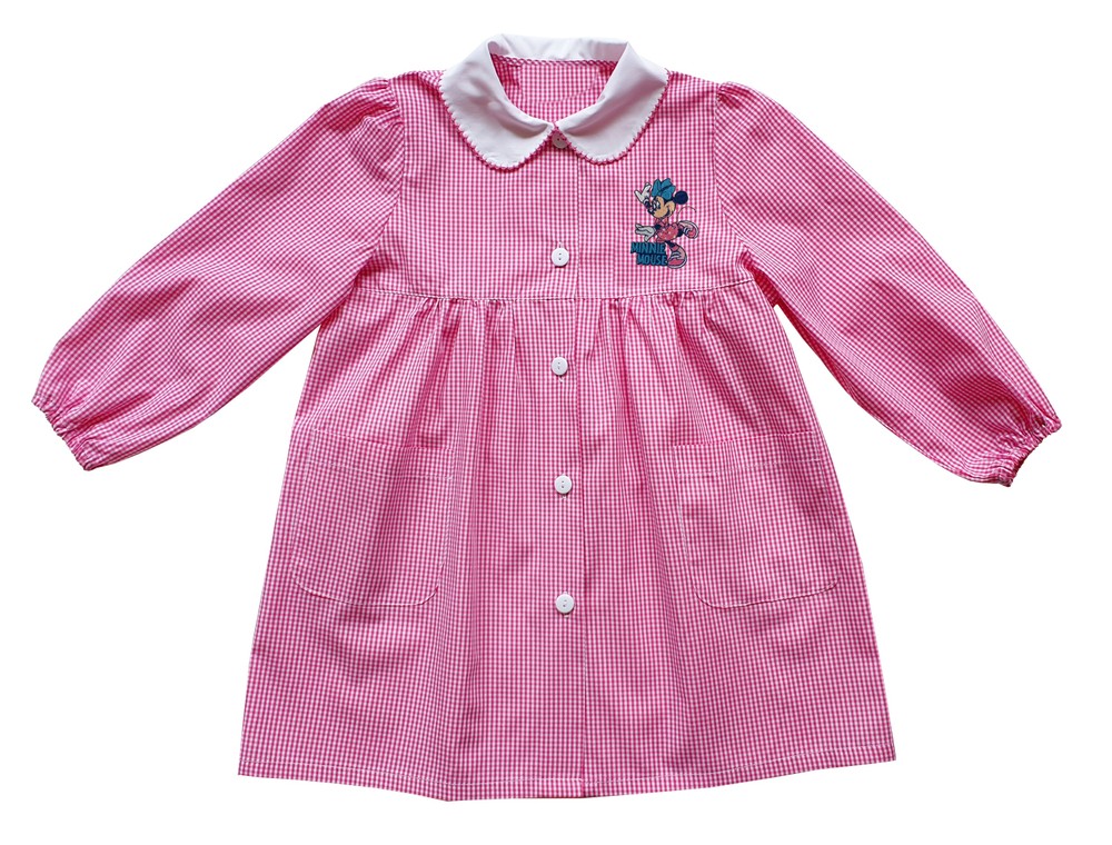 Grembiule Asilo Bambina 3 Anni Vichy Rosa - Foto 1