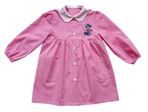 Grembiule Asilo Bambina 3 Anni Vichy Rosa - Foto 1