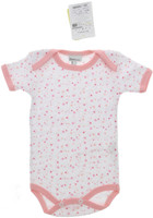 Body Neonata Mezza Manica 9/12 Mesi Bianco Stelline Bordo Rosa Delinea