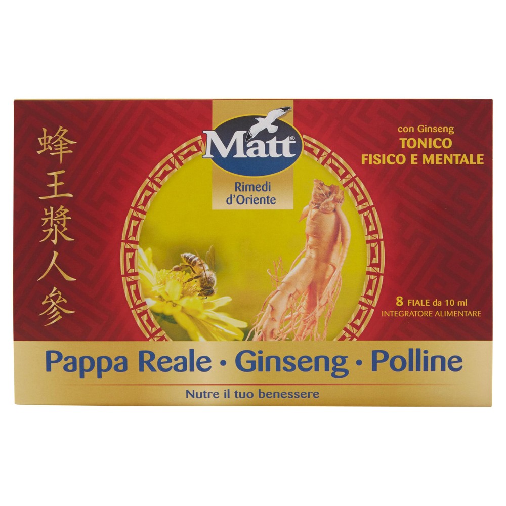Pappa Reale Ginseng Polline Matt 8 Fiale - Foto 1