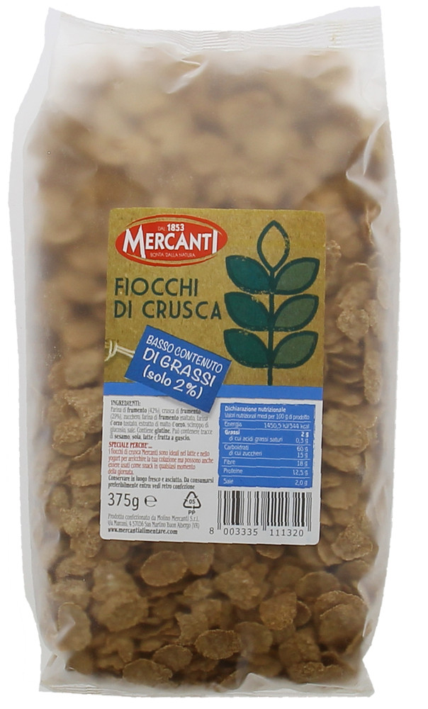 Cereali Fiocchi Di Crusca Integrali Molino Mercanti - Foto 1