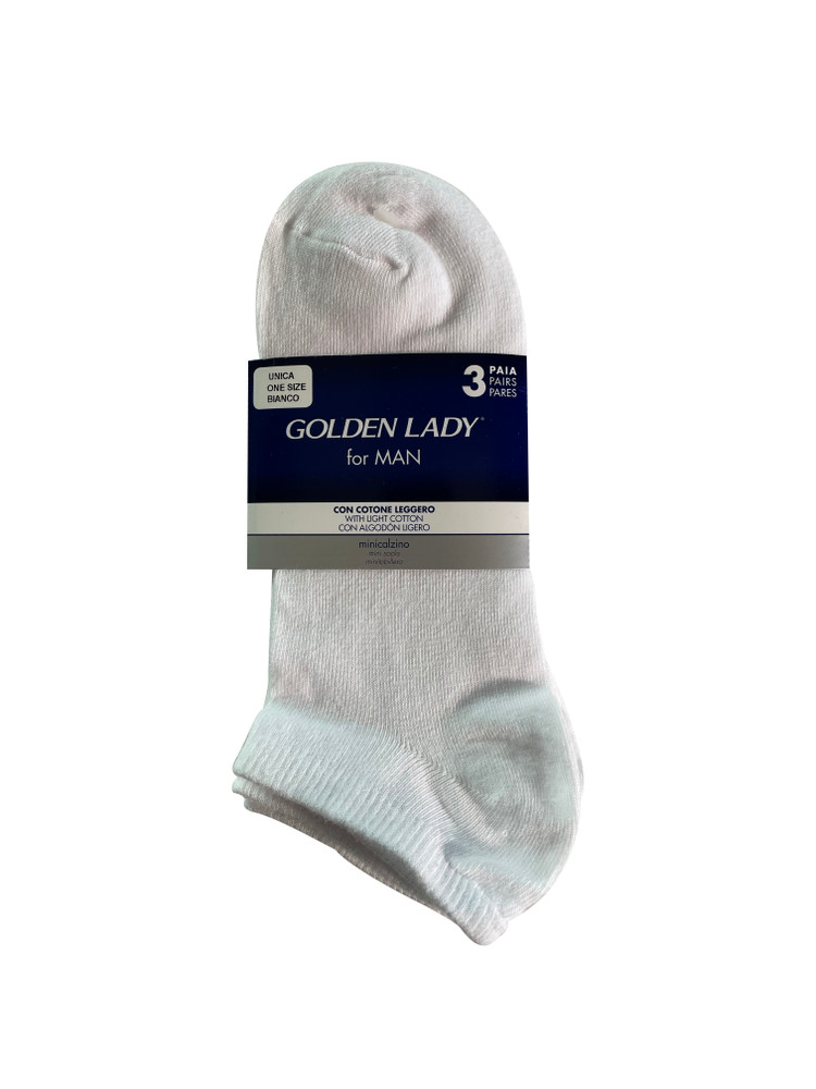 Mini Calzini Uomo Tg Unica Bianco Conf Da 3 Golden Lady - Foto 1