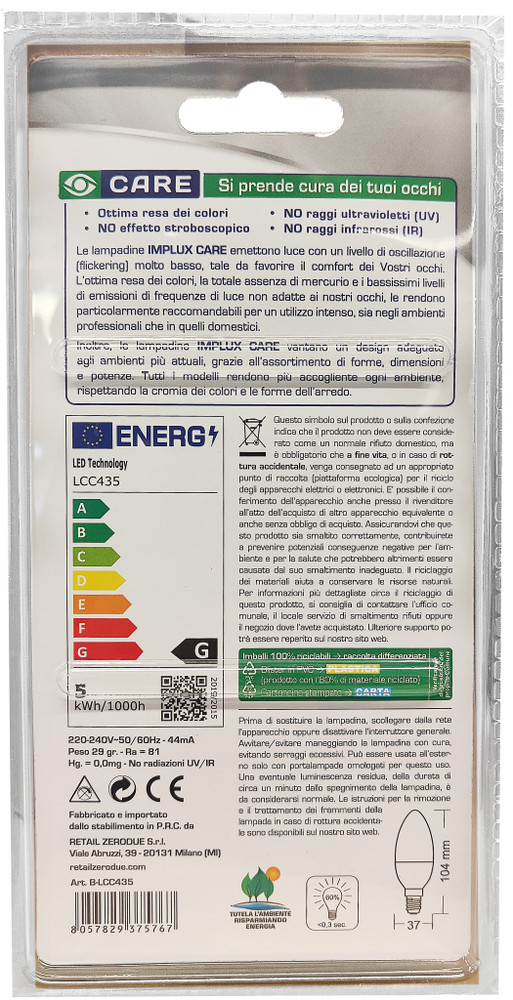 2 Lampadine A Led A Candela 35we14 Luce Calda Implux - Foto 2