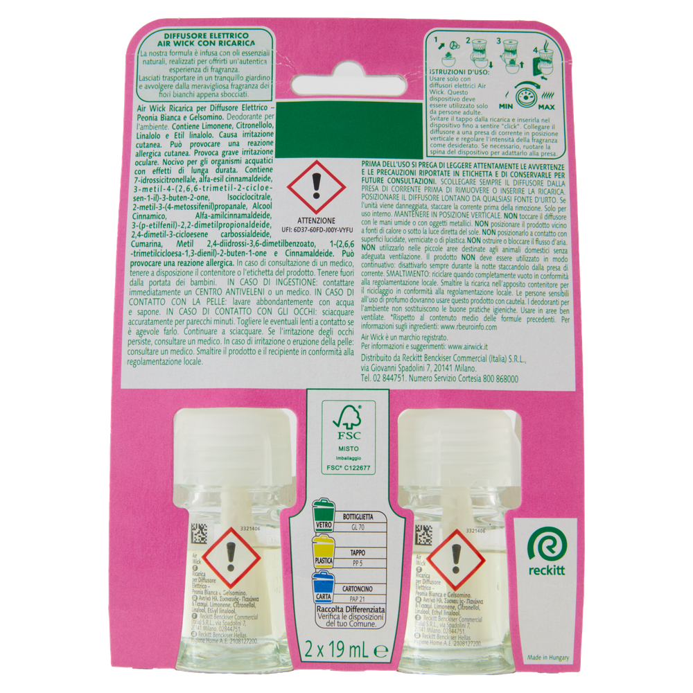 Airwick Elettrico Ricarica Bipacco Peonia - Foto 3