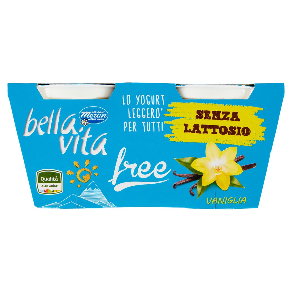Yogurt Senza Lattosio Vaniglia Bella Vita 2 Da Gr.125