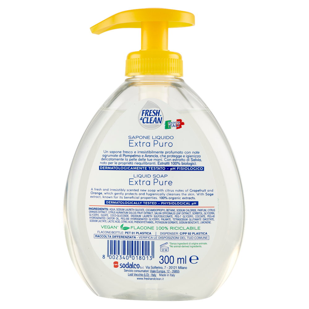Sapone Extra Puro Agrumi E Salvia Fresh & Clean - Foto 3
