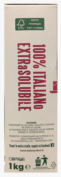 Zucchero Bianco Extrafine 100%italiano