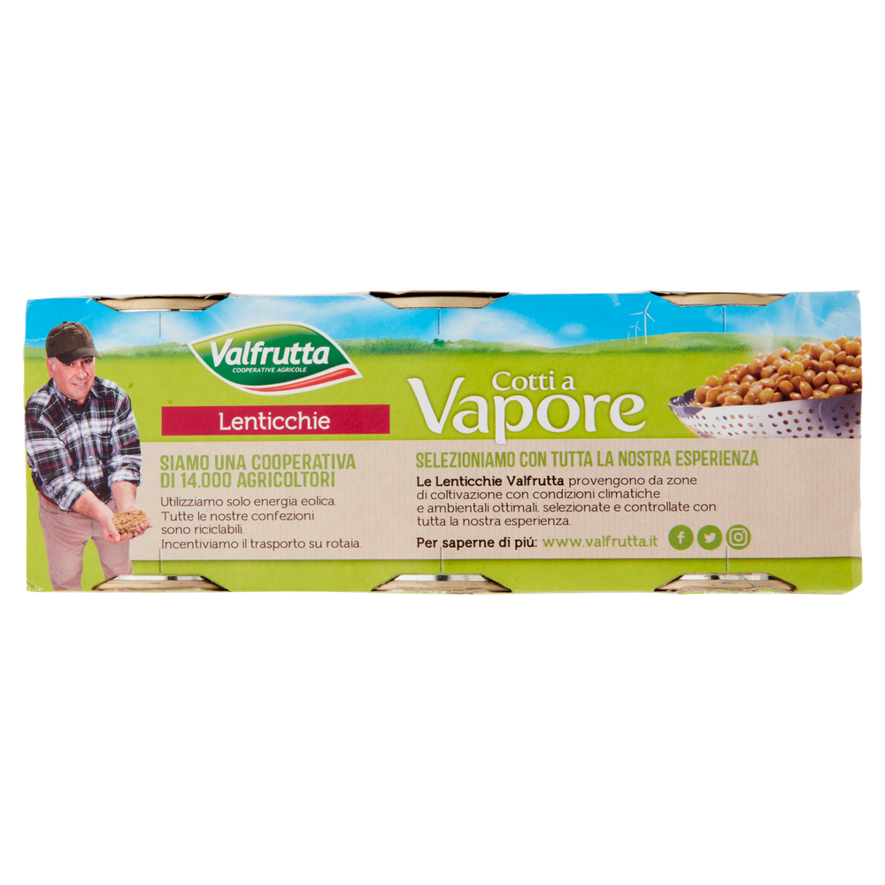 Lenticchie Sottovuoto Cotti A Vapore 3x140g Valfrutta - Foto 3