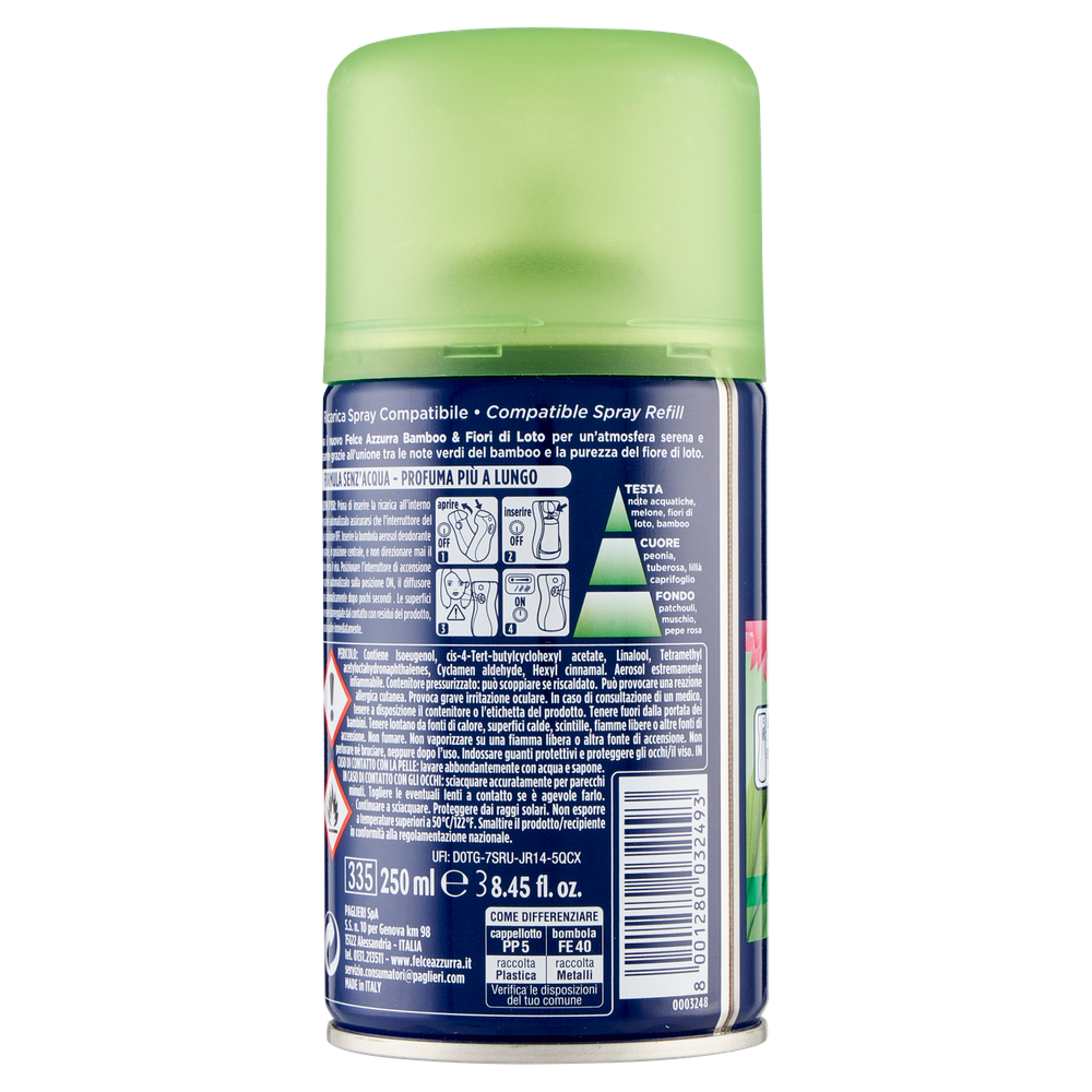 Deodorante Ambiente Automatico Spray Bambu' E Loto Aria Di Casa Felce Azzurra - Foto 3