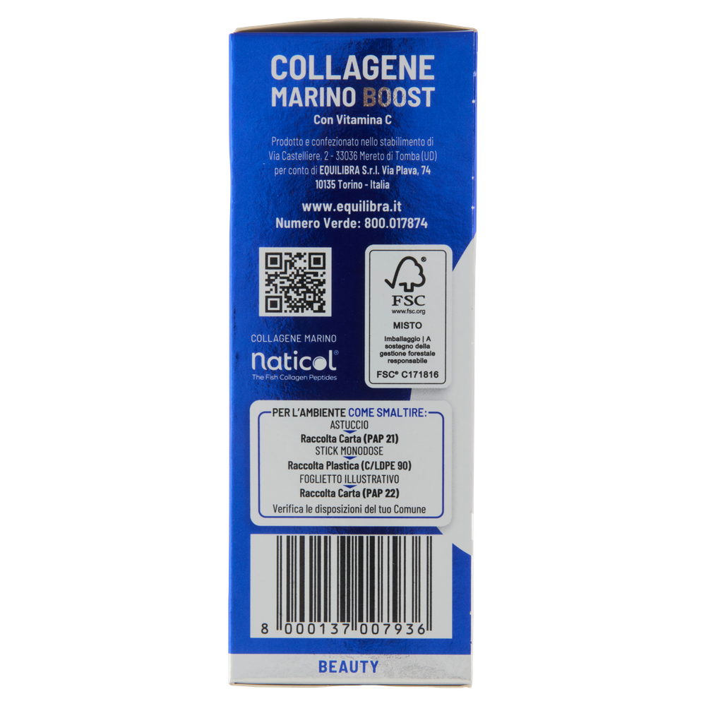 Equilibra Collagene Marino Boost Con Vitamina C 14 Stick - Foto 2