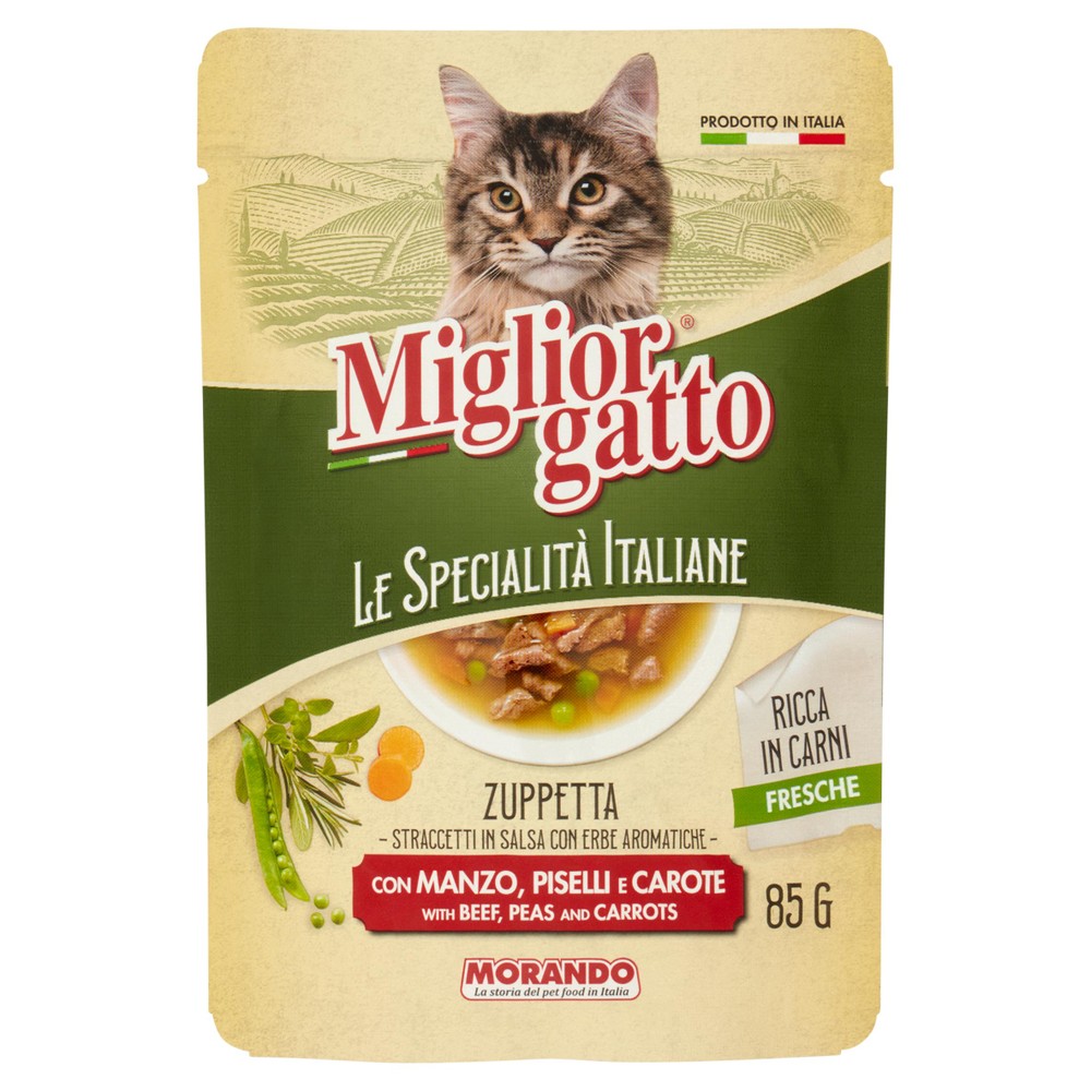 Alimento Umido Gatti Straccetti Di Manzo Specialita' Italiane - Foto 1