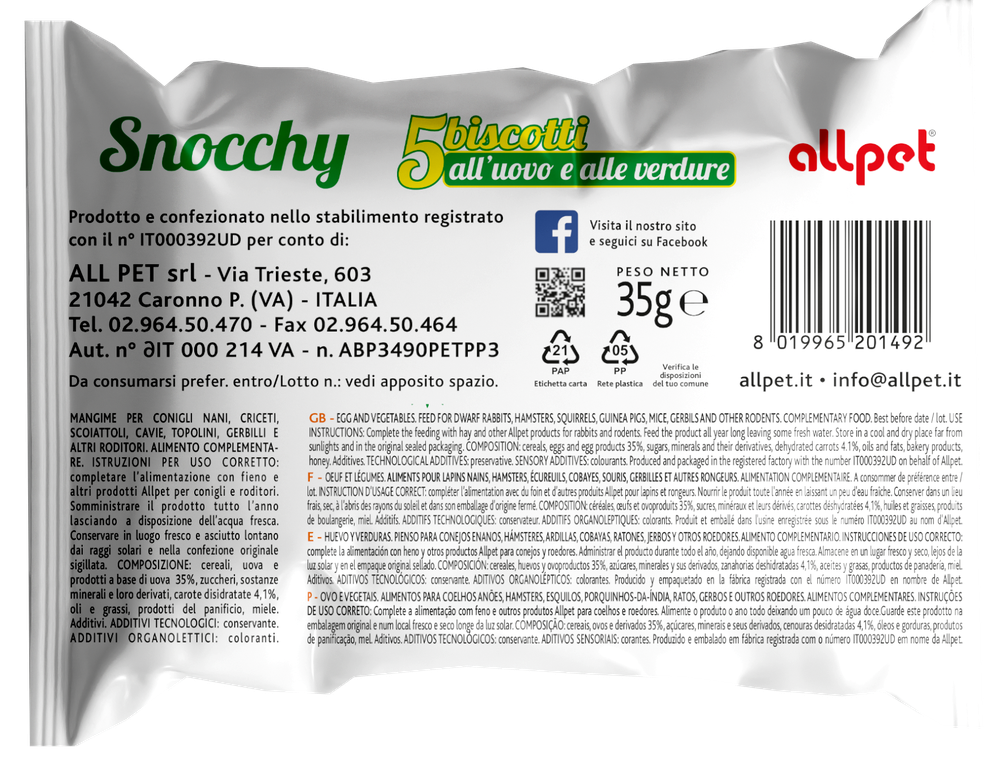 Biscotti Per Roditori Snocchy Allpet - Foto 3