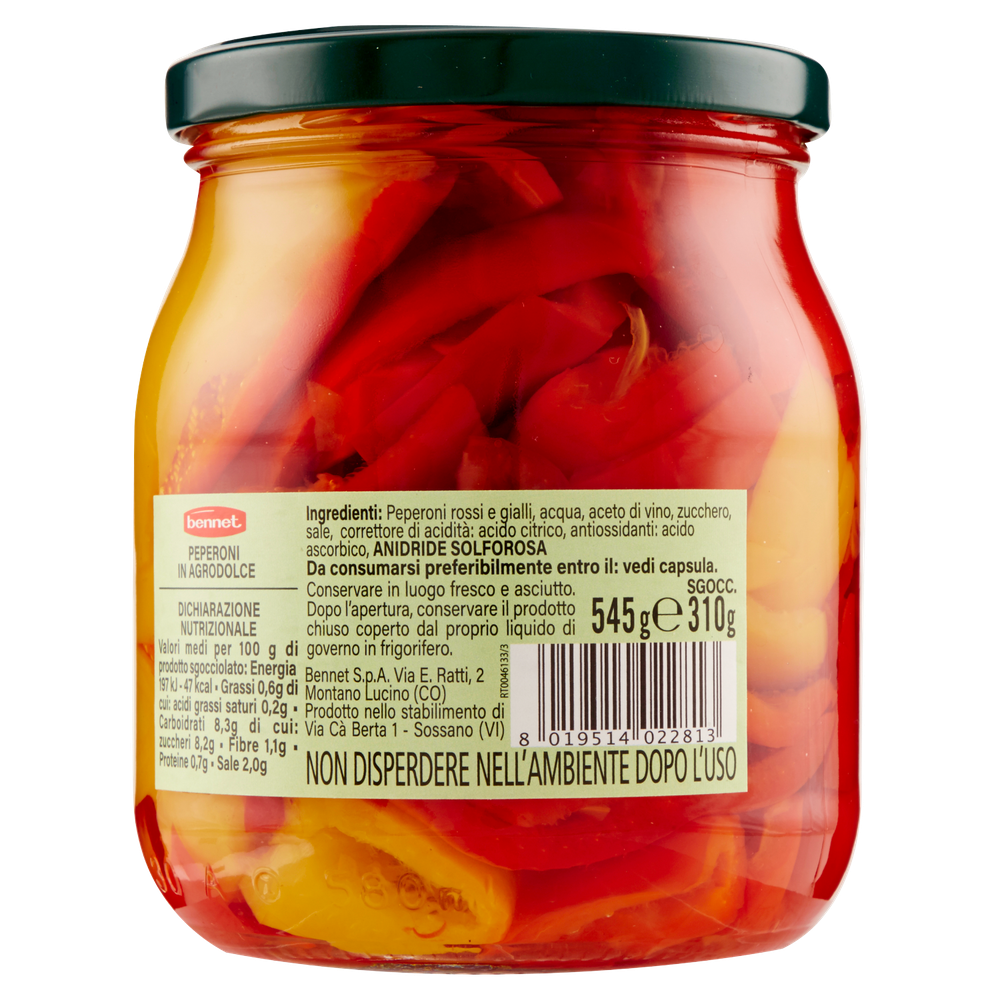 Peperoni In Agrodolce Agrodelizie Bennet - Foto 3