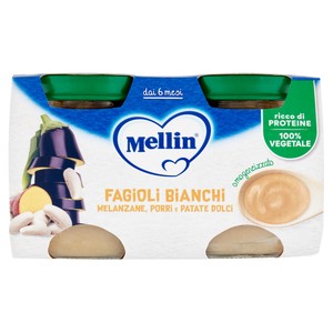 Mellin Omogeneizzato Fagioli Bianchi/Melanzane - Foto 1