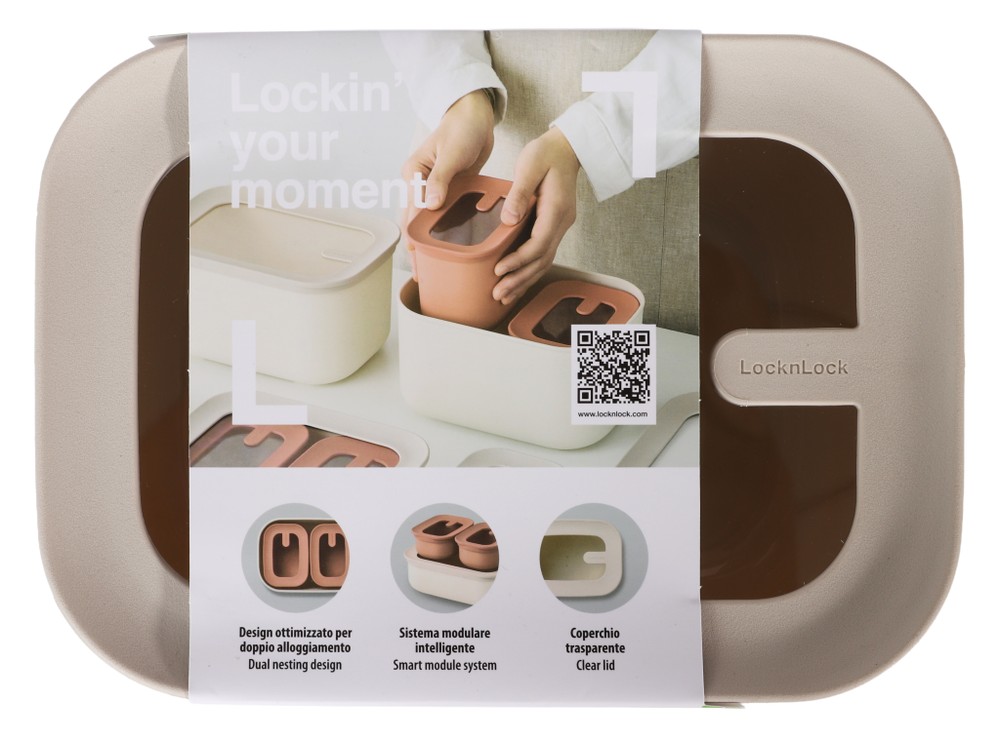 Contenitore Rettangolare Dual Nest In Plastica 2700ml Lock&Lock - Foto 1