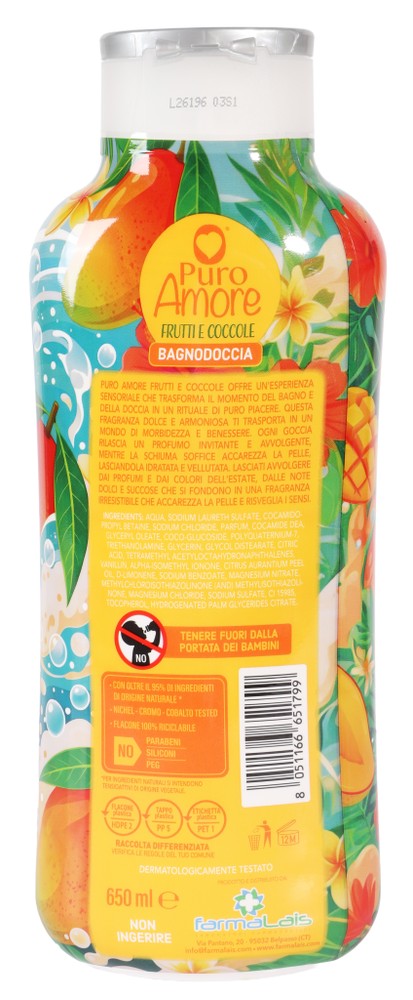 Bagnodoccia Frutti E Coccole Mango Brioso Puro Amore - Foto 3