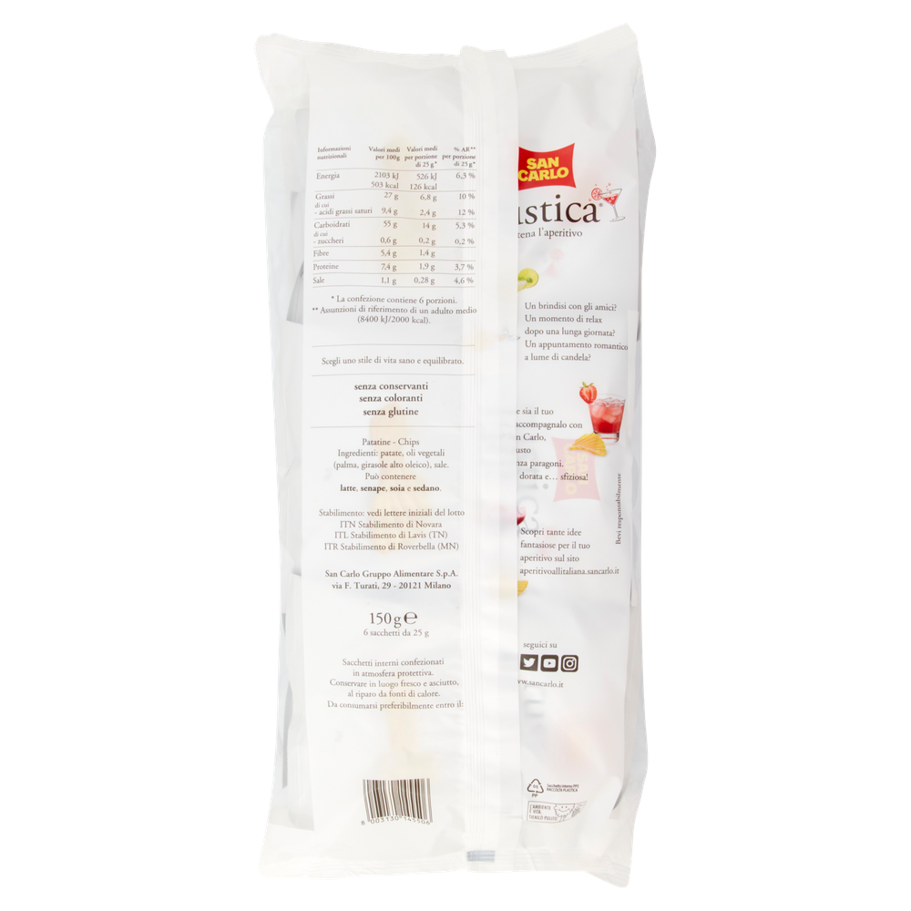 Patatine Rustica Senza Glutine 6x25g San Carlo - Foto 3