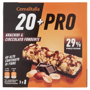Barrette 20+pro Arachidi E Cioccolato Fondente 3x38g Cerealitalia - Foto 1