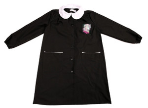 Grembiule Scuola Bambina 8 Anni Nero Ricamo Unicorno - Foto 1