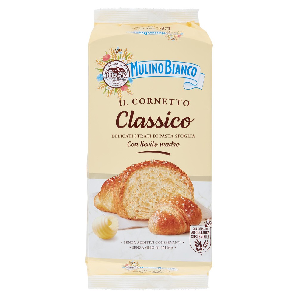 Merendine Cornetti Classici Senza Additivi 6x40g Mulino Bianco - Foto 1