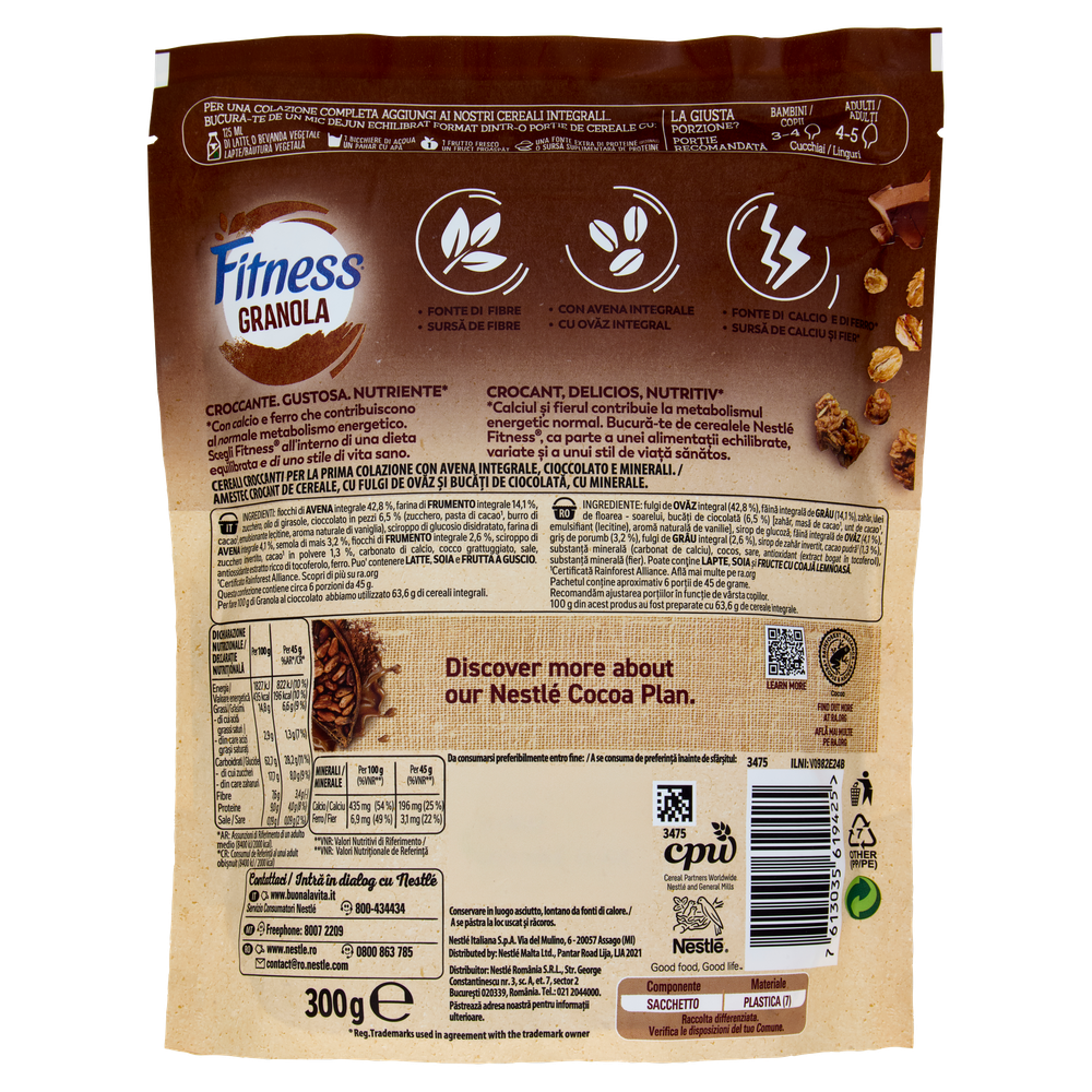Cereali Granola Al Cioccolato Fitness Nestlè - Foto 3