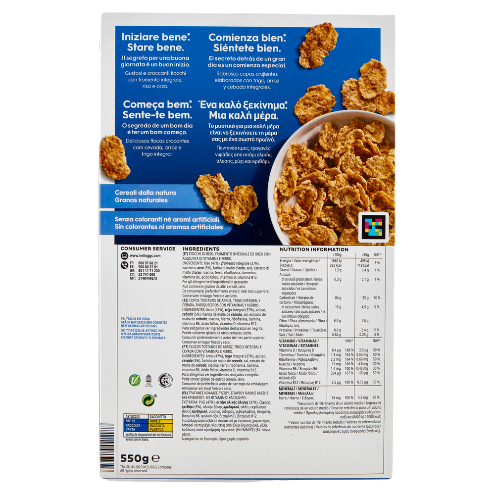 Cereali Special K Classic Integrali Con Riso, Frumento, Orzo Kellogg's - Foto 3