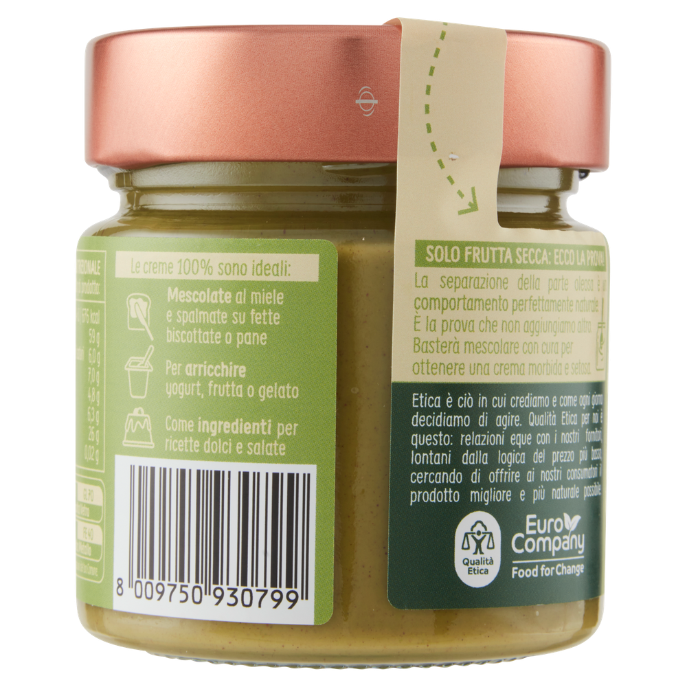 Crema Spalmabile Biologica 100% Pistacchi E Mandorle Eurocompany - Foto 3
