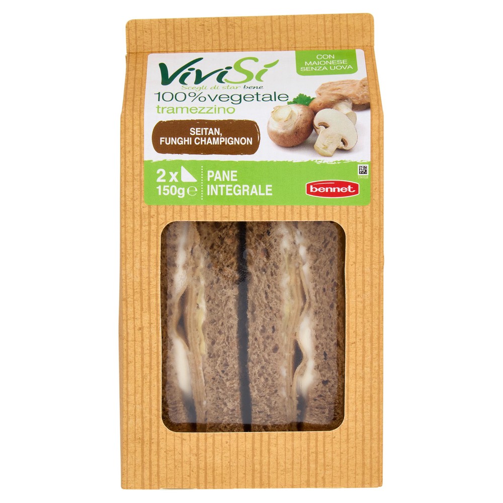 2 Tramezzini Seitan Funghi Champignon Vivisi Bennet - Foto 1