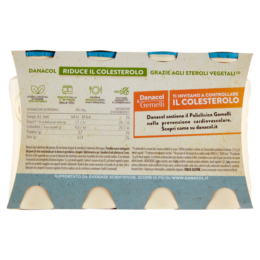 Yogurt Da Bere Riduce Il Colesterolo Bianco 8x100g Danacol - Foto 3
