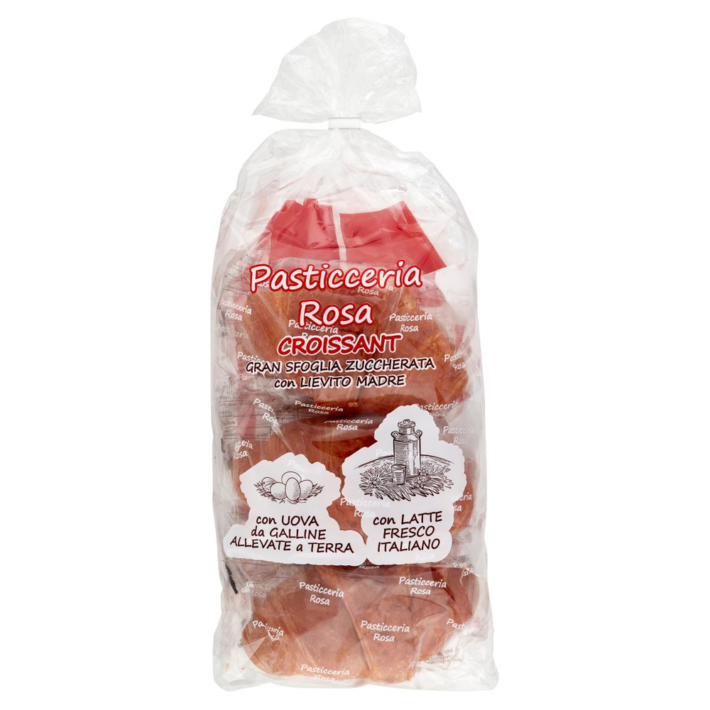 Croissant Gran Sfoglia Zuccherata Lievito Madre 6x50g Pasticceria Rosa - Foto 1