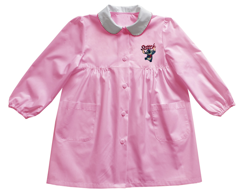 Grembiule Asilo Bambina 3 Anni Rosa Ricamo Stitch - Foto 1