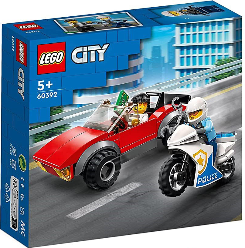 Inseguimento Sulla Moto Della Polizia Lego City +5 Anni