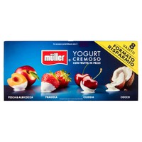 Crema Di Yogurt Muller Frutta A Pezzi Pesca Fragola More E Lamponi 8 D Crema Di Yogurt Muller Frutta A Pezzi Pesca Fragola More E Lamponi 8 D