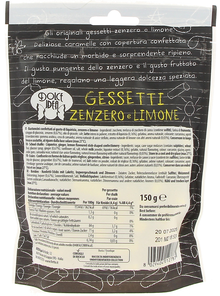 Caramelle Gessetti Gusto Liquirizia, Zenzero E Limone Dolce Idea - Foto 2