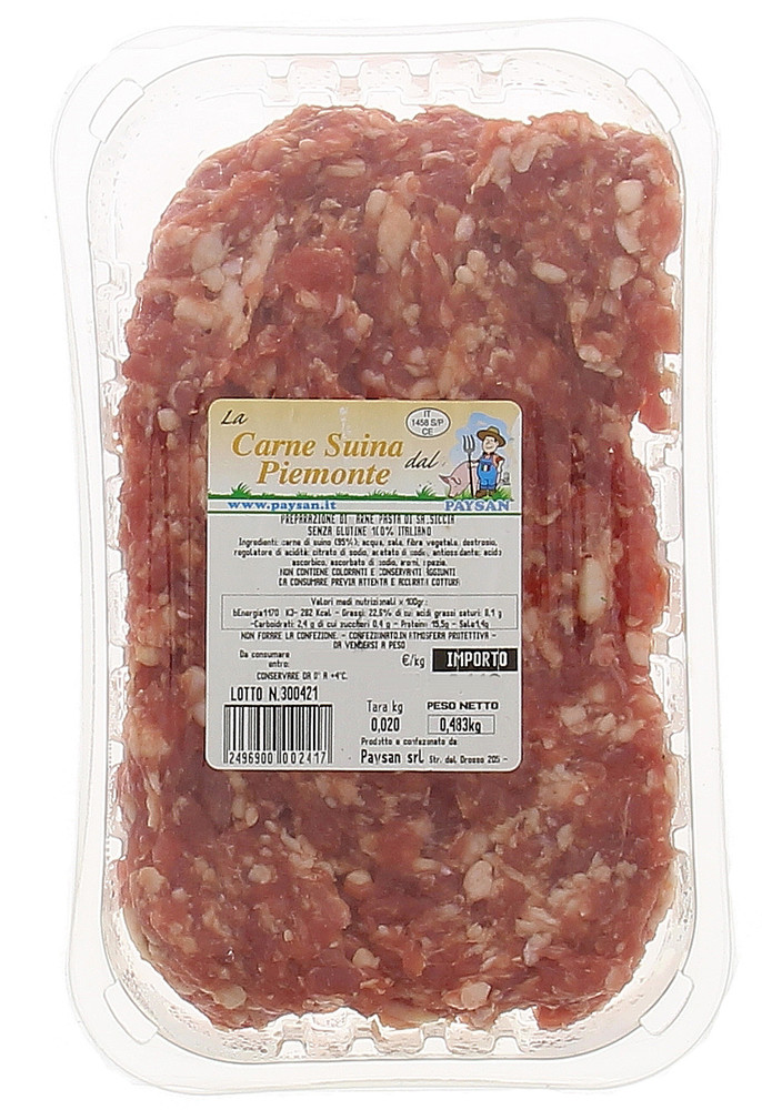 Pasta Di Salsiccia Di Suino Dal Piemonte - Foto 1
