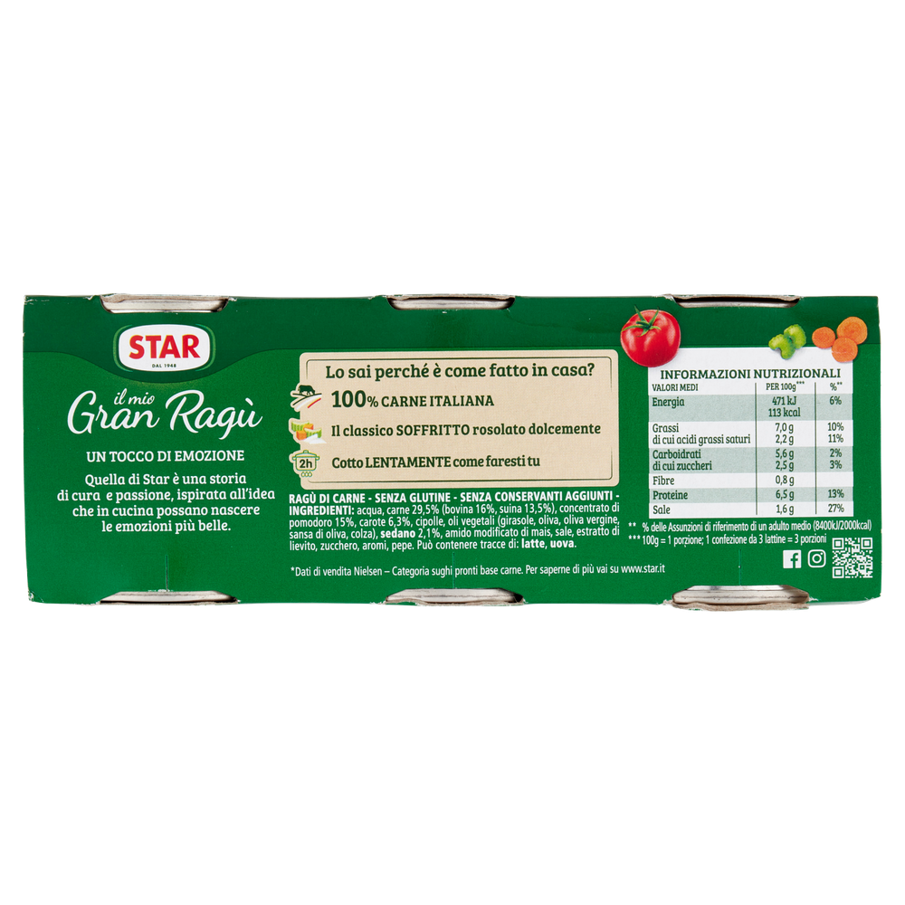 Il Mio Gran Ragu' Classico 100% Carne Italiana 3x100g Star - Foto 3