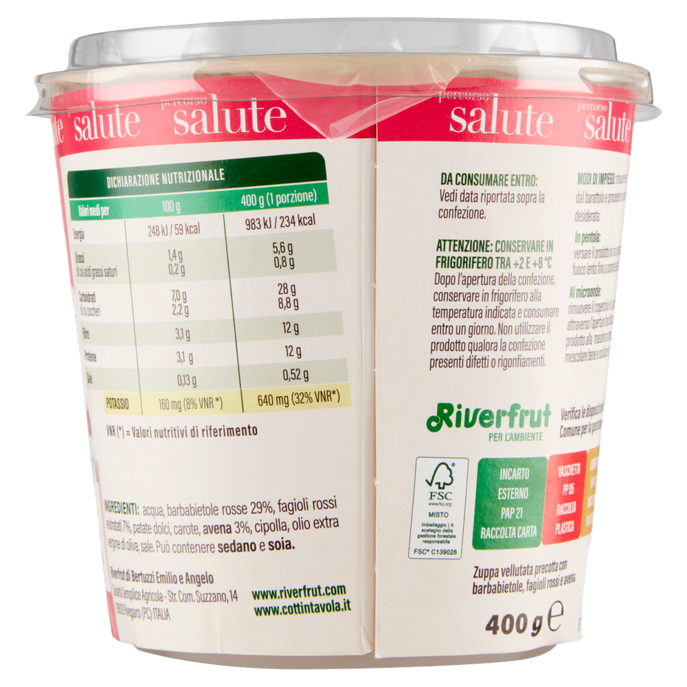 Vellutata Barbabietole Fagioli Rossi E Avena Saiche'