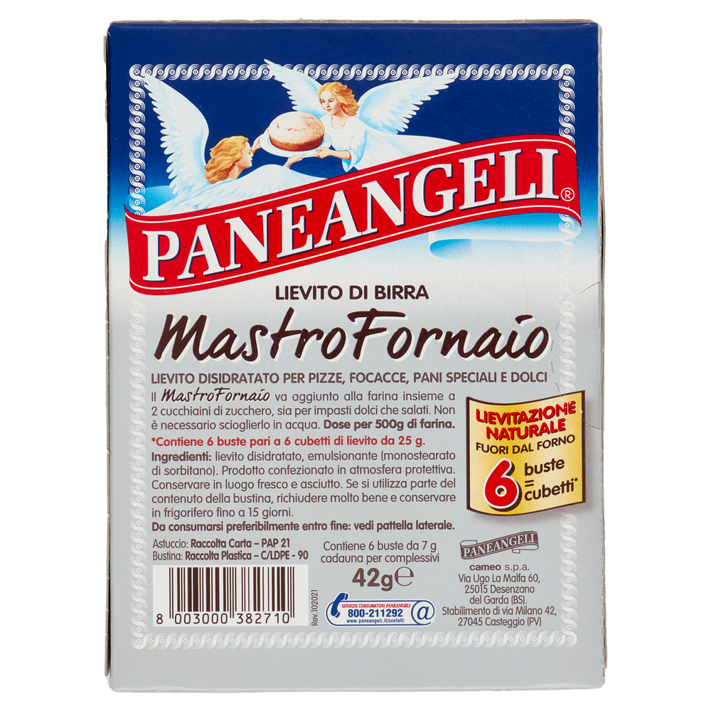 Lievito Di Birra Mastro Fornaio Per Pizza, Pane, Dolci 6x7g Paneangeli - Foto 3