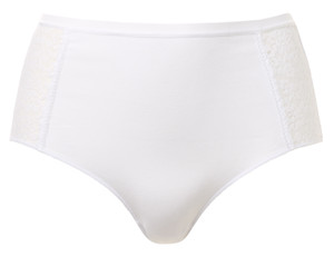 Slip Donna Midi Con Inserti In Pizzo Taglia 4 Bianco Golden Lady - Foto 1
