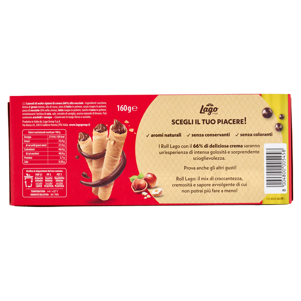 Maxi Roll Nocciola 160g Lago - Foto 3